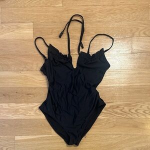 Aerie Black One Piece Swimsuit - Small